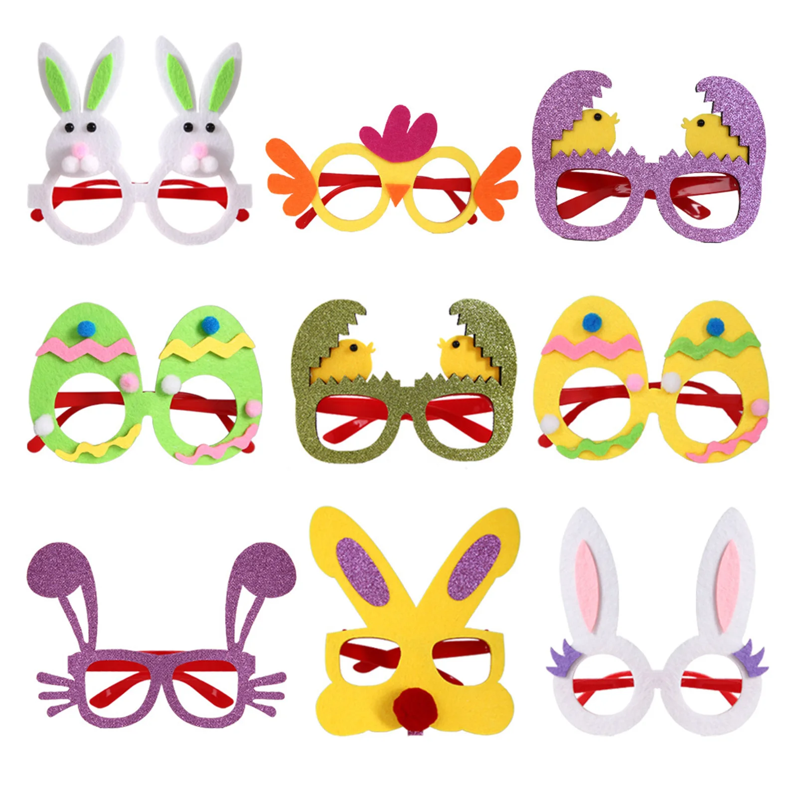 

2022 Easter Bunny Glasses Easter Party Decoration Dress Up Funny Chicken Egg Glasses Baby Shower Birthday Party Decorations