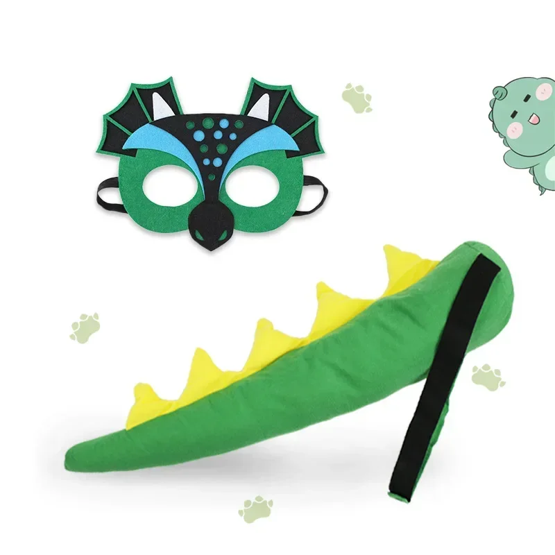 Динозавр Косплей День Рождения Декор Хэллоуин Костюм Для Выступления Маска