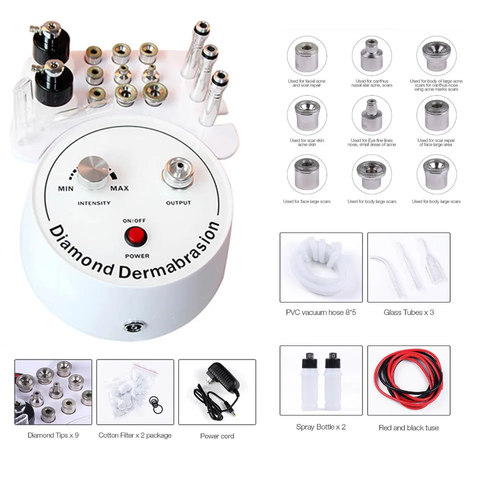 

Professional 3 in1 Diamond Microdermabrasion Machine Water Spray Exfoliation Beauty Machine Removal Wrinkle Facial Peeling Tools