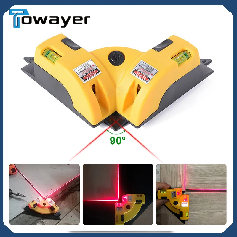 

Right Angle 90 Degree Square Laser Level High Quality With Spirit Level Laser Measurement Tool Horizontal Vertical Laser Tools