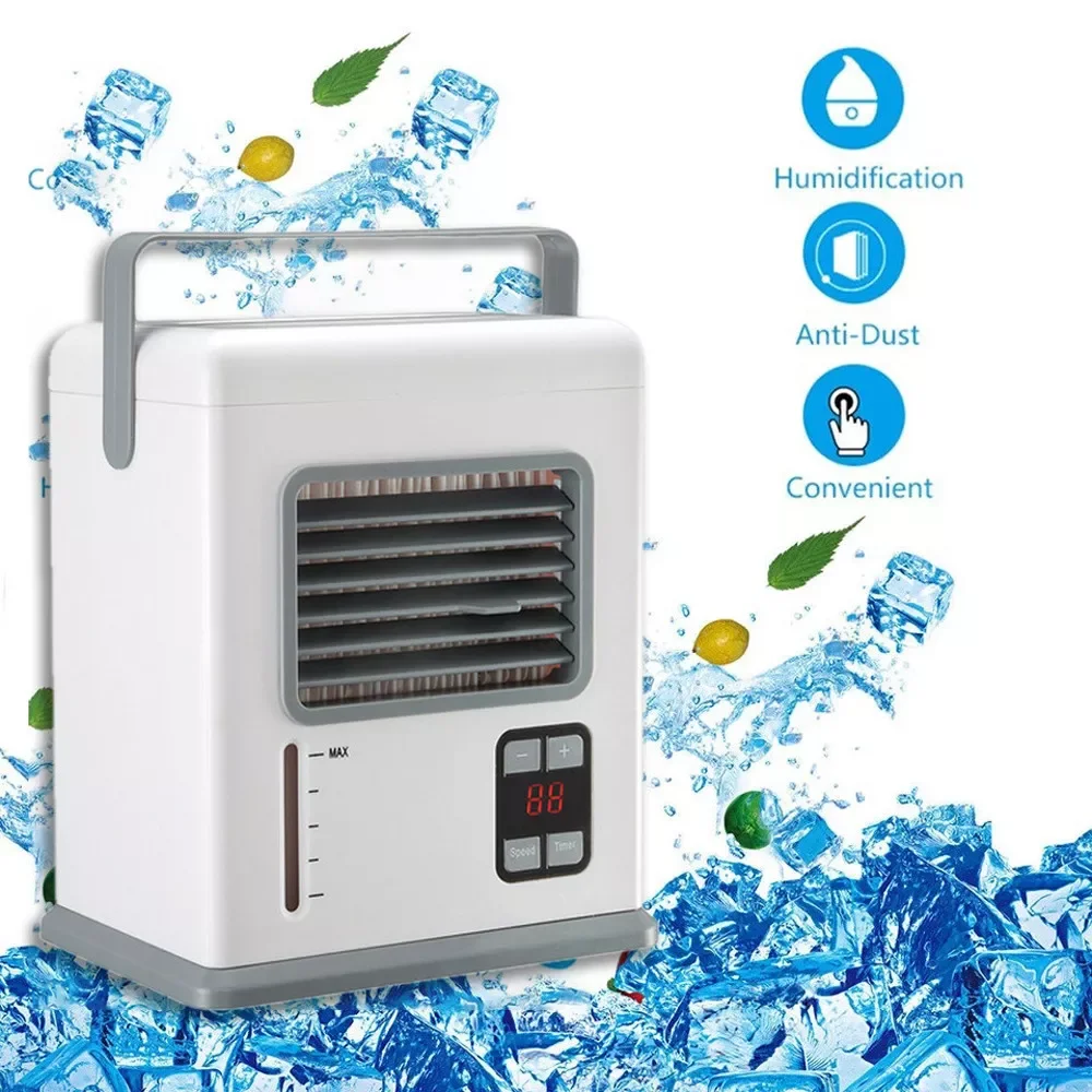 

NEW IN Humidify Fan Mini Air Conditioner Usb Portable Air Conditioner Personal Space Air Cooling Refrigeration Humidifier Fan#db