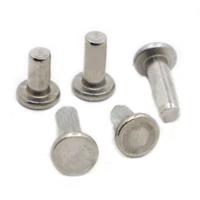 5 50pcs gb109 m2 m2 5 m3 m4 m5 m6 a2 70 304 stainless steel flat round head solid rivet self plugging knock on rivet nail bolts