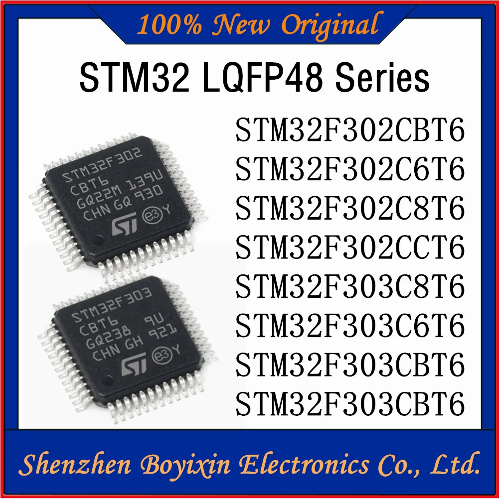 

STM32F302C6T6 STM32F302C8T6 STM32F302CBT6 STM32F302CCT6 STM32F303C6T6 STM32F303C8T6 STM32F303CBT6 STM32F303CCT6 STM IC MCU Chip