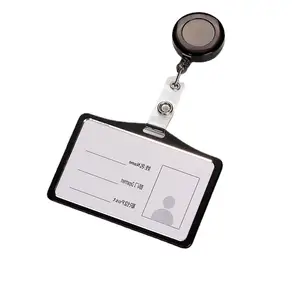 Acrylic Working Permit Case Finger Pull Push Style ID Tag Name Badge Holder  Employee's Pass Work Card Holder Case - AliExpress