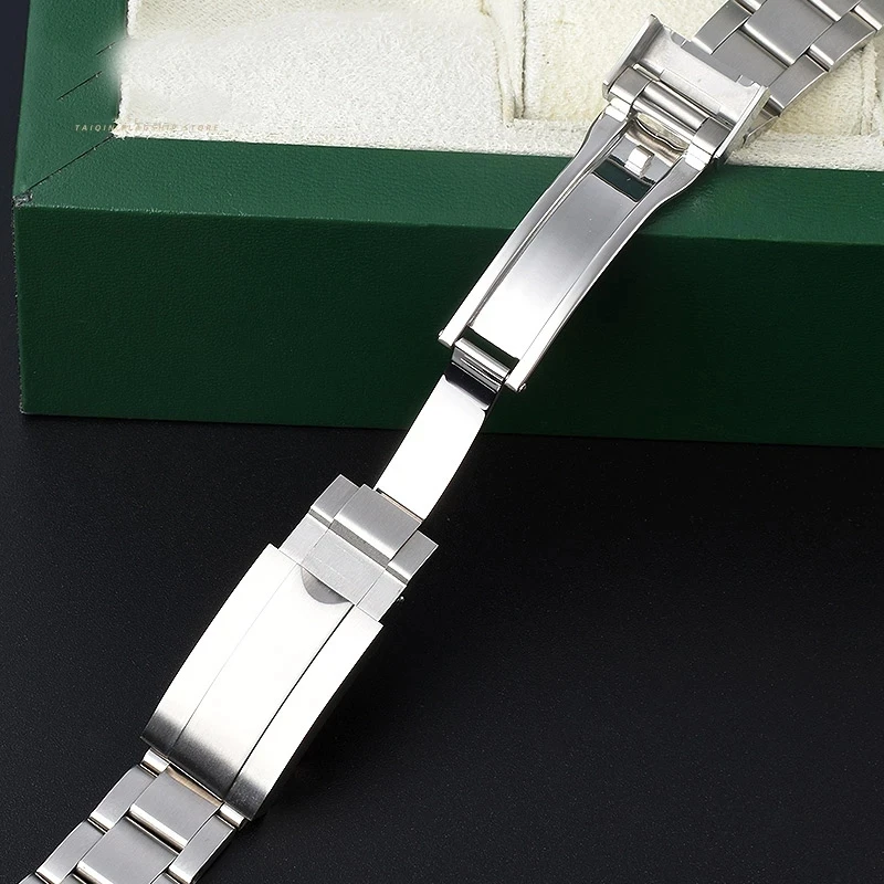 Metal Watchbands For Rolex SUBMARINER DAYTONA Men Folding Clasp Watch Strap  Stainless Steel Watch Bracelet accessories 20 21mm