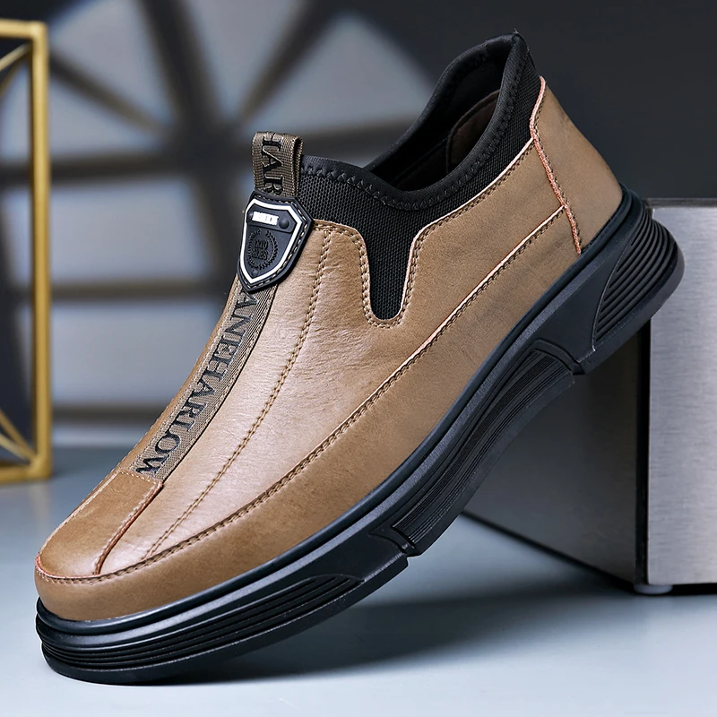 

Popular 2022 Casual Footwear For Men Slip-on Brown Walking Shoes Mens Fashion Man Casual Sport Shoes Designer Men Brand Footwear