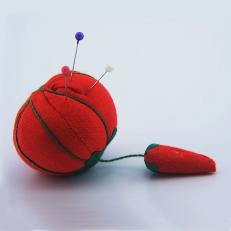 Томатная игольница шарообразной формы для шитья Tomato Ball Shaped Sewing Needle Pin Cushion DIY Cross Stitch Tool Pincushions With Elastic Wrist Belt Accessories