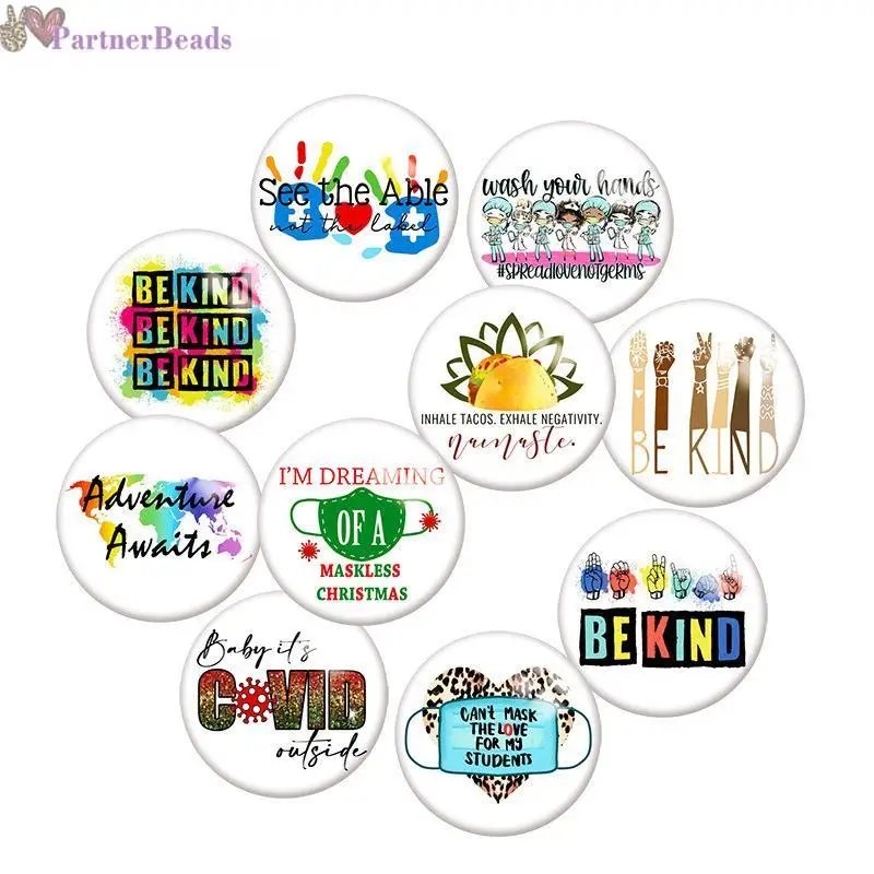 

Защитная маска для медсестры, круглый стеклянный кабошон, демонстрация плоской спины, фурнитура для изготовления застежек 20 мм, N8921