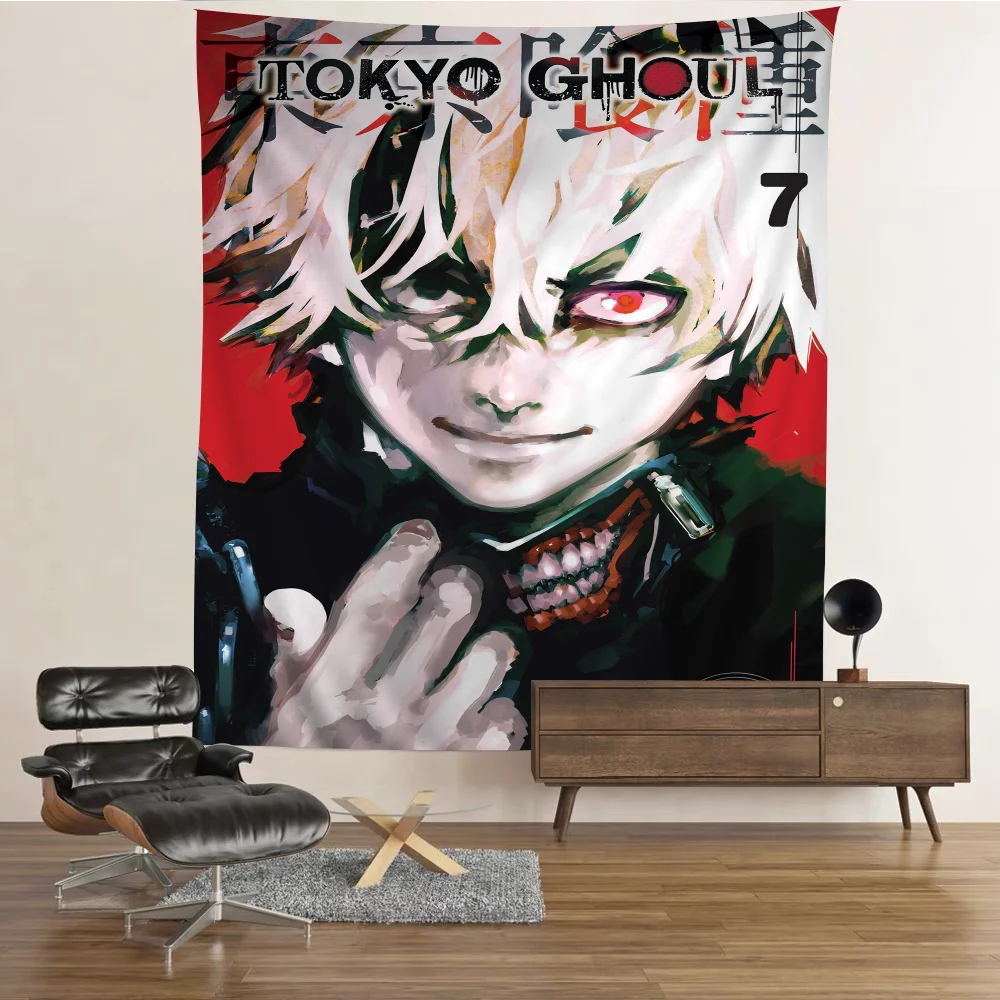 Anime T-Tokyo G-Ghoul Tapestry Hanging Tarot Hippie Wall Rugs Dorm Home Decor