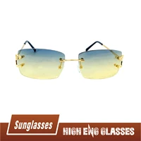 wire c sunglasses men and women fashion rimless stylish sun glasses outdoor decoration trending product vintage shades eyewear