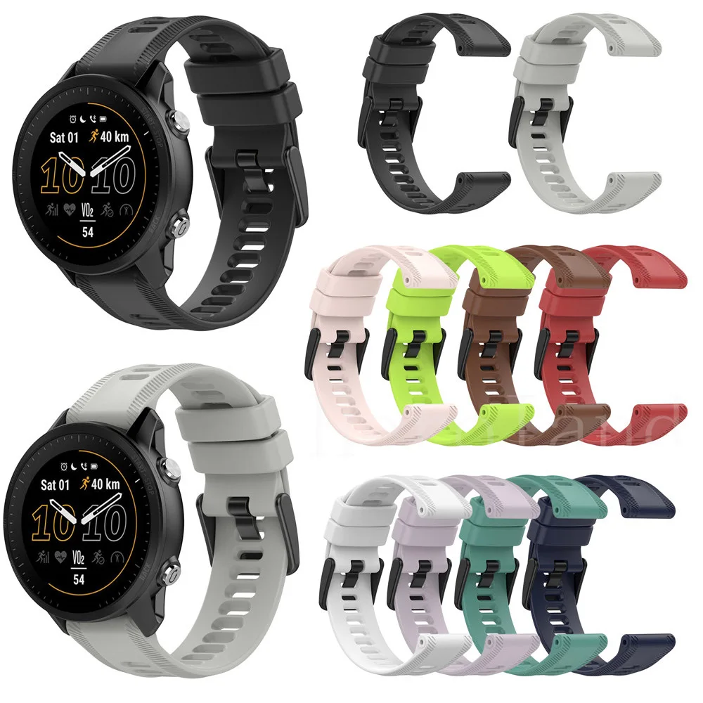 Браслет ремешок для Garmin Forerunner 955 945 935 Fenix 7 6 5 22 мм силиконовый instinct 2 фиксированный