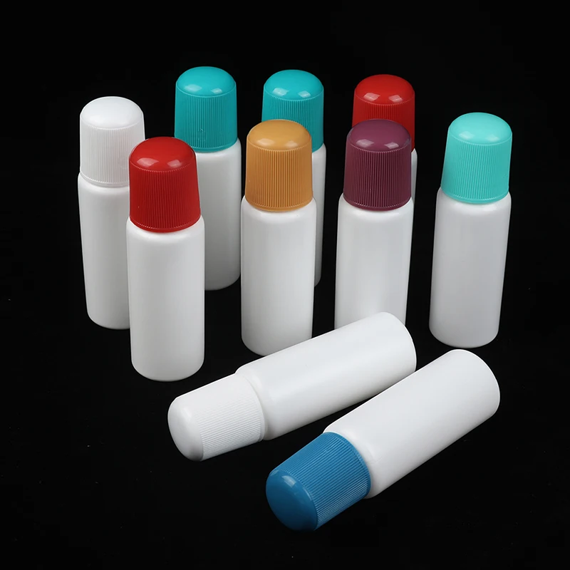 

White 30/50/60/100ML Soreness Liquid Bottle With Sponge Applicator, Medicine Liquid Bottle With Blue Sponge Head