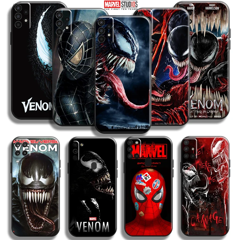 

Marvel Spiderman Venom Phone Case For Samsung Galaxy A11 A12 A20 A21 A21S A22 A31 A32 A42 A51 A52 A70 A71 A72 5G Black