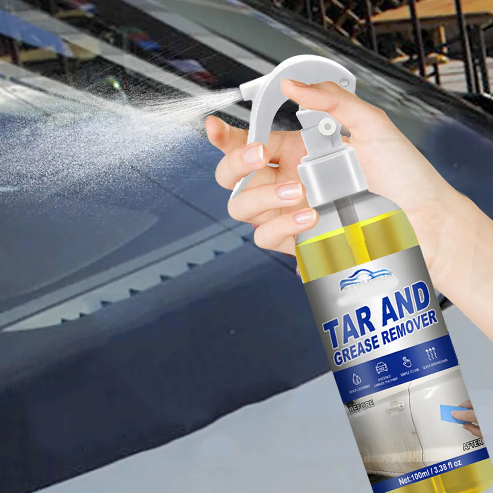 

100ml Car Scratch Repair Auto Glass Cleaner Agent Oil Film Windshield Cleaner Paint Care Hydrophobic Quick Coat Cleaning Tools