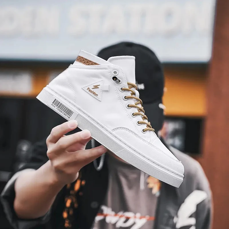 Walking Shoes Men Canvas Flat Shoes Lace-up Casual Sneakers Breathable Running Shoes Lighted Golden Silver Beige