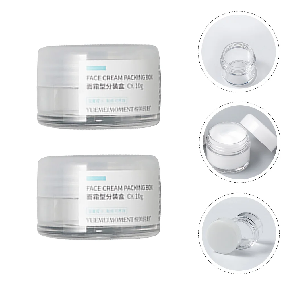 

2Pcs Reusable Sample Bottle Lotion Cream Holder Small Empty Storage Bottle