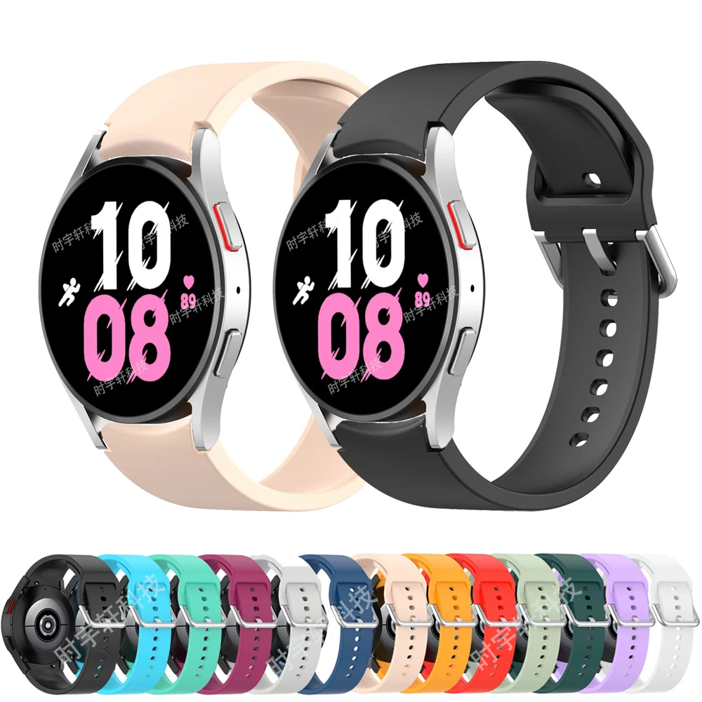 

Ремешок сменный силиконовый для часов Samsung Galaxy Watch 5 Pro/Watch 5 4 40 мм 44 мм/Watch 4 Classic 42 мм 46 мм, браслет без зазора