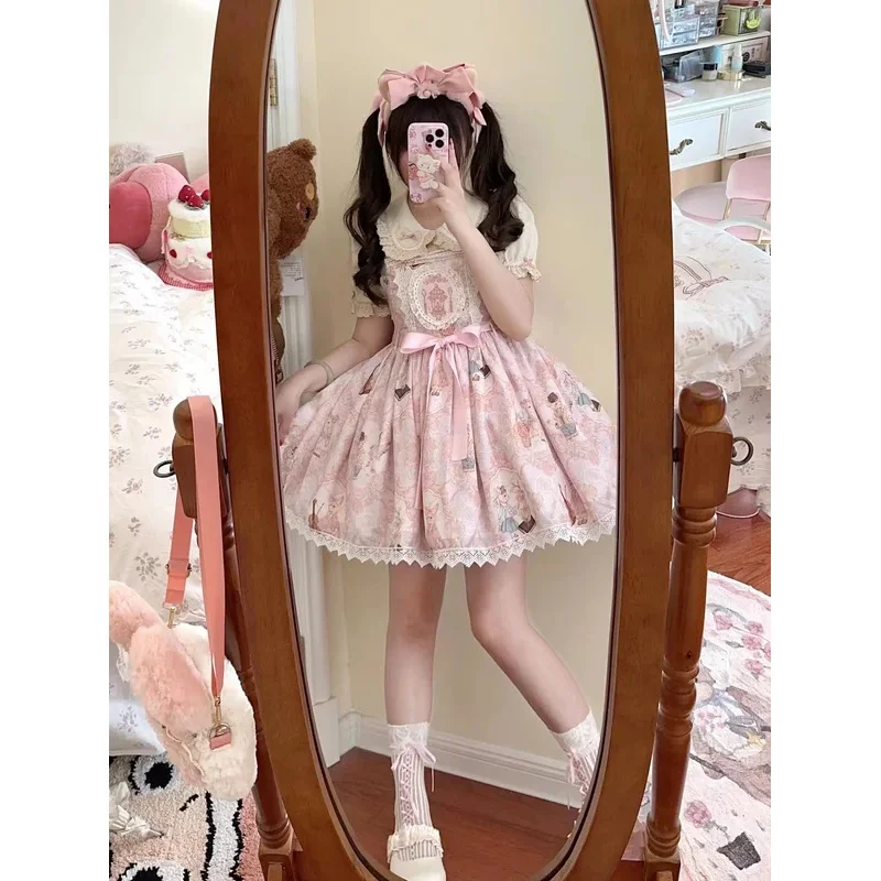 Японская мода в стиле Харадзюку платья &quotЛолита&quot милая принцесса женское