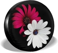 gerbera daisy spare tire covers sunscreen dustproof corrosion proof wheel cover for rvs tires sun proof for jeep trailer rv suv