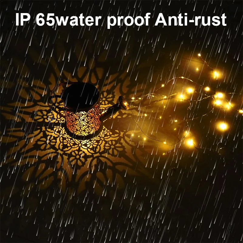 Поливочная банка на солнечной батарее сказочный Водонепроницаемый светодиодный