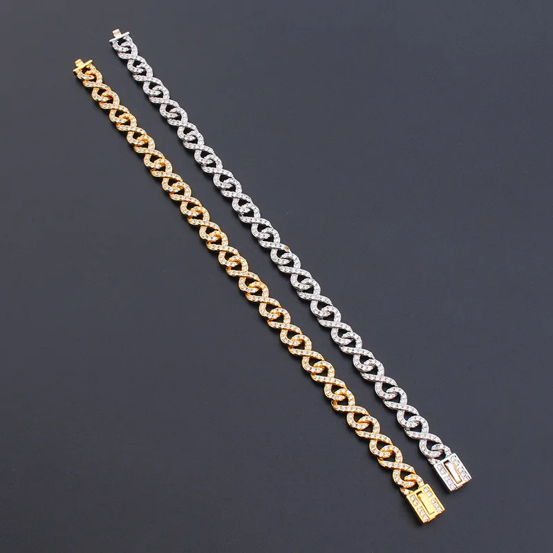 Роскошный уличный браслет-цепочка европейского и американского стиля в стиле