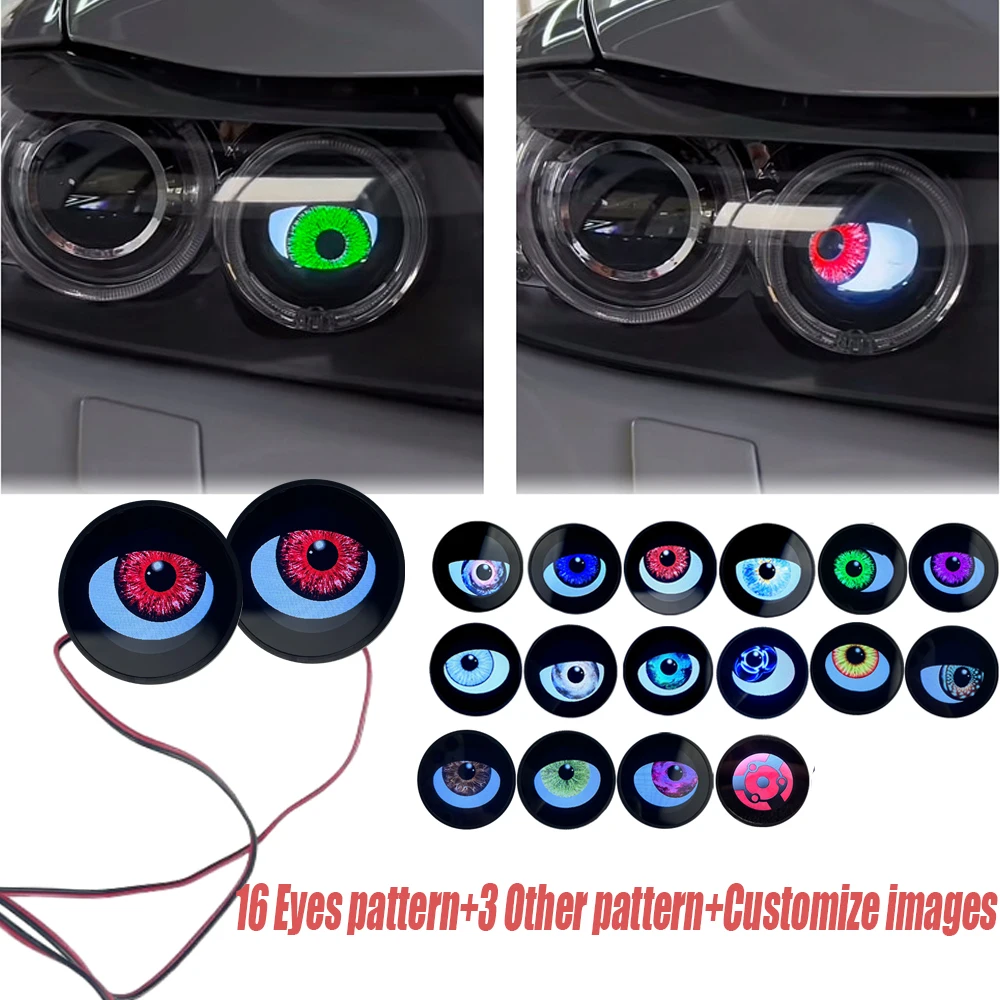 2024 автомобильные динамические светильники Devil Eyes 1 88 дюйма 12 В Wi-Fi контрольные