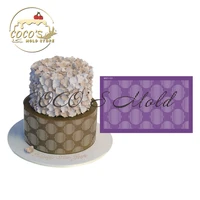 circles design fabric mesh stencil diy royal cream lace cake border mould fondant cake decorating tools kitchen baking mold