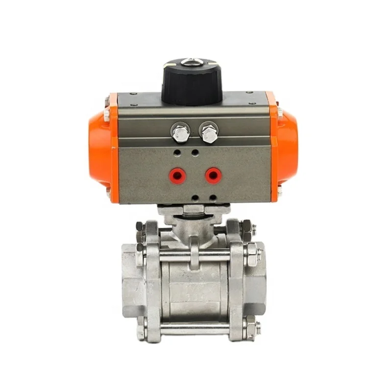 

3PCS Threaded Stainless Steel WCB Pneumatic Actuator Control Ball Valve
