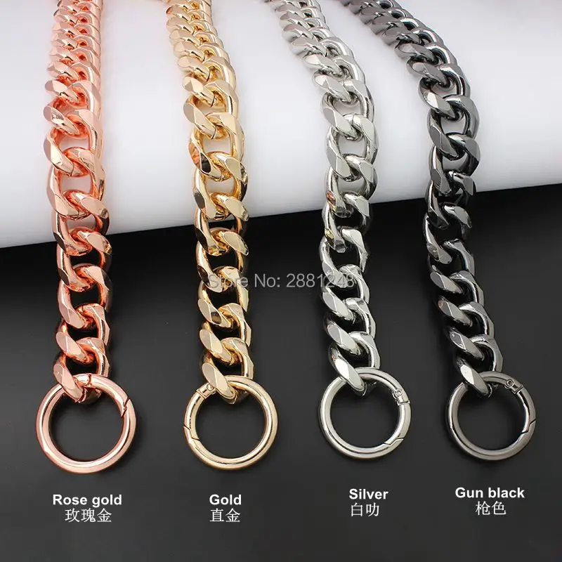 5colors 22mm Rainbow Aluminum Chain Light Weight Bags Strap Bag Parts Handles Easy Matching Accessory Handbag Straps Bag 120CM