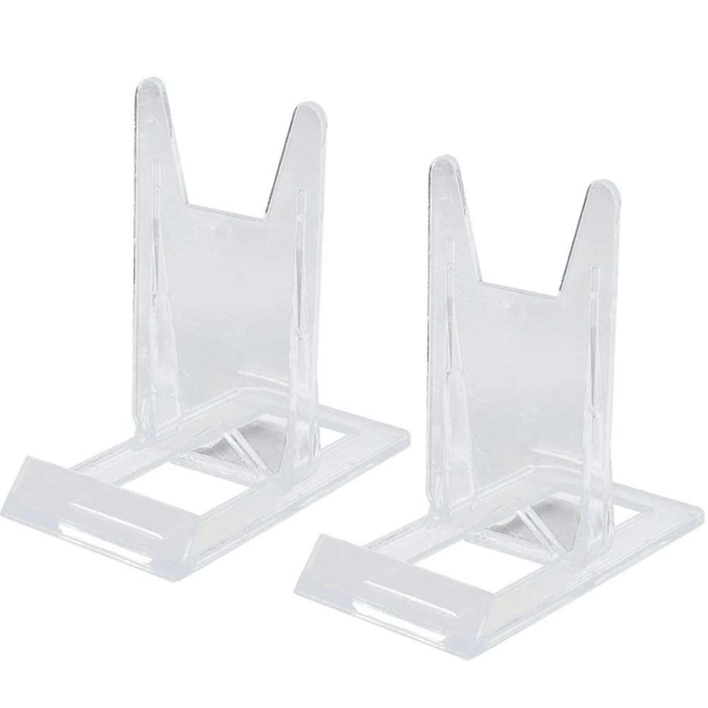 

2pcs Clear Display Adjustable Plastic Holder Stand For Tray Mobile Phone Desk Stand Universal Non-slip Phone Table Holder
