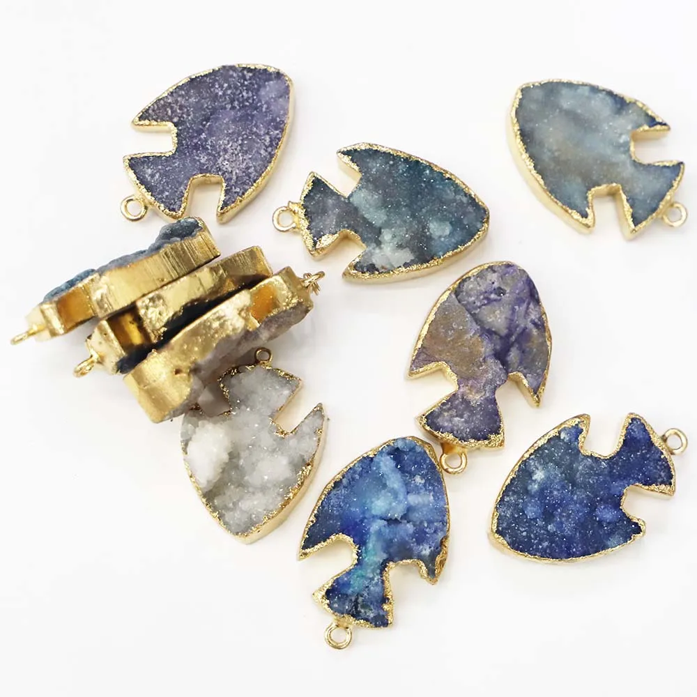 

6 шт., подвеска для ювелирных изделий, из натурального камня