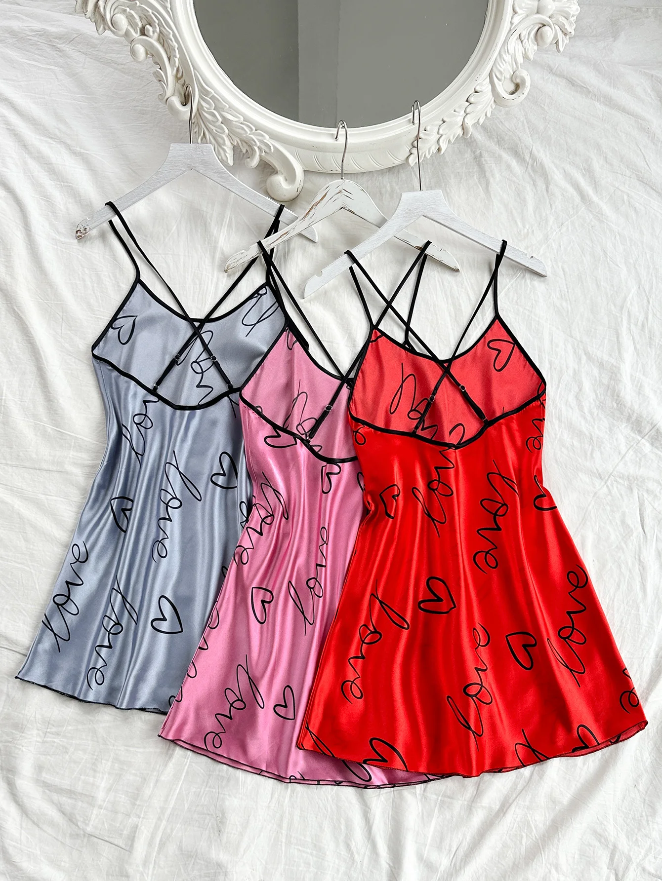 Дышащая Ночная Рубашка Из Искусственного Шелка В Европейском Стиле Женский