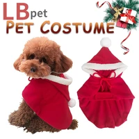 pet christmas cat and dog coats fashion clothing warm fleece dog clothes luxury cat coats festive party fun cosplay clothes