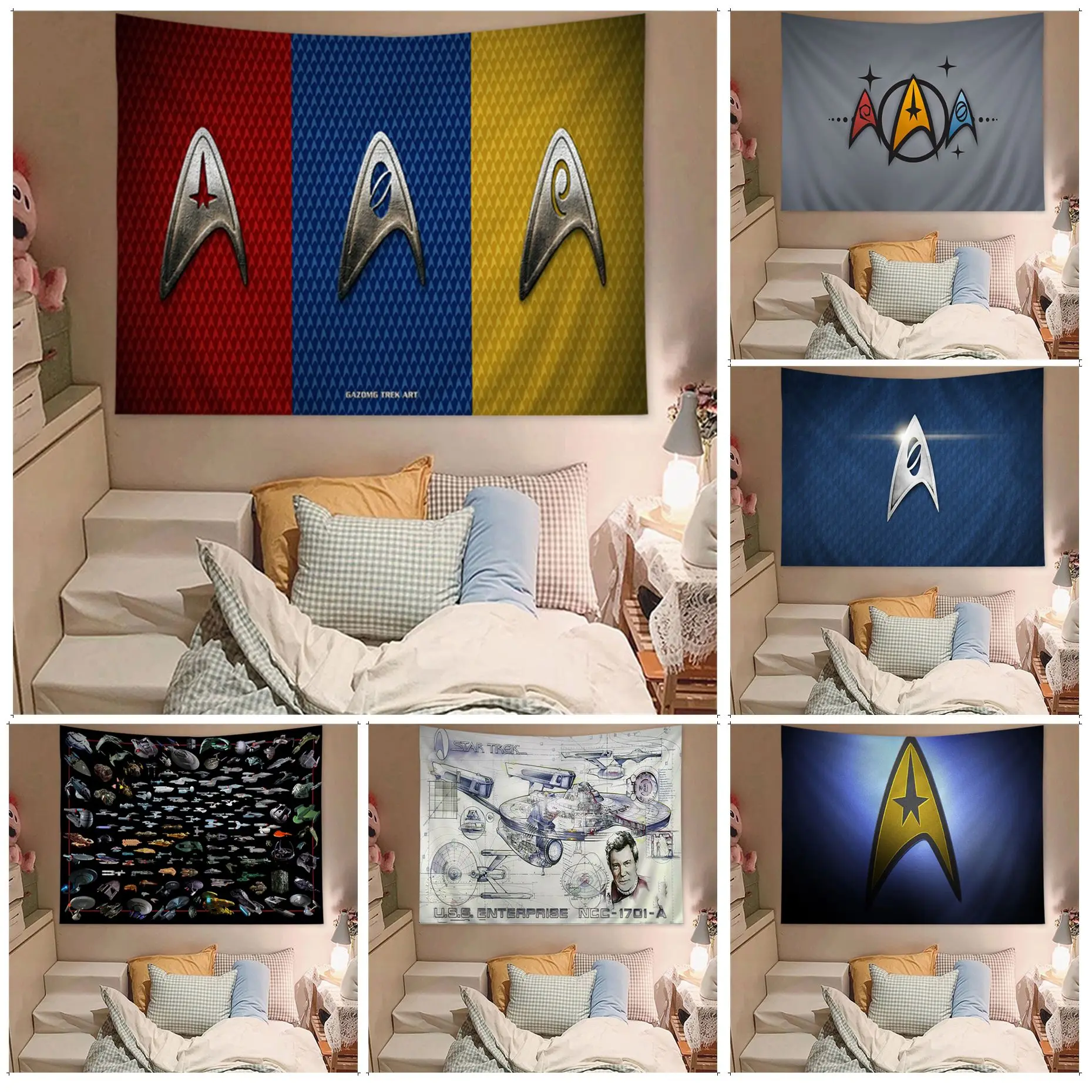 

Star Trek Hanging Bohemian Tapestry Japanese Wall Tapestry Anime Wall Hanging Sheets