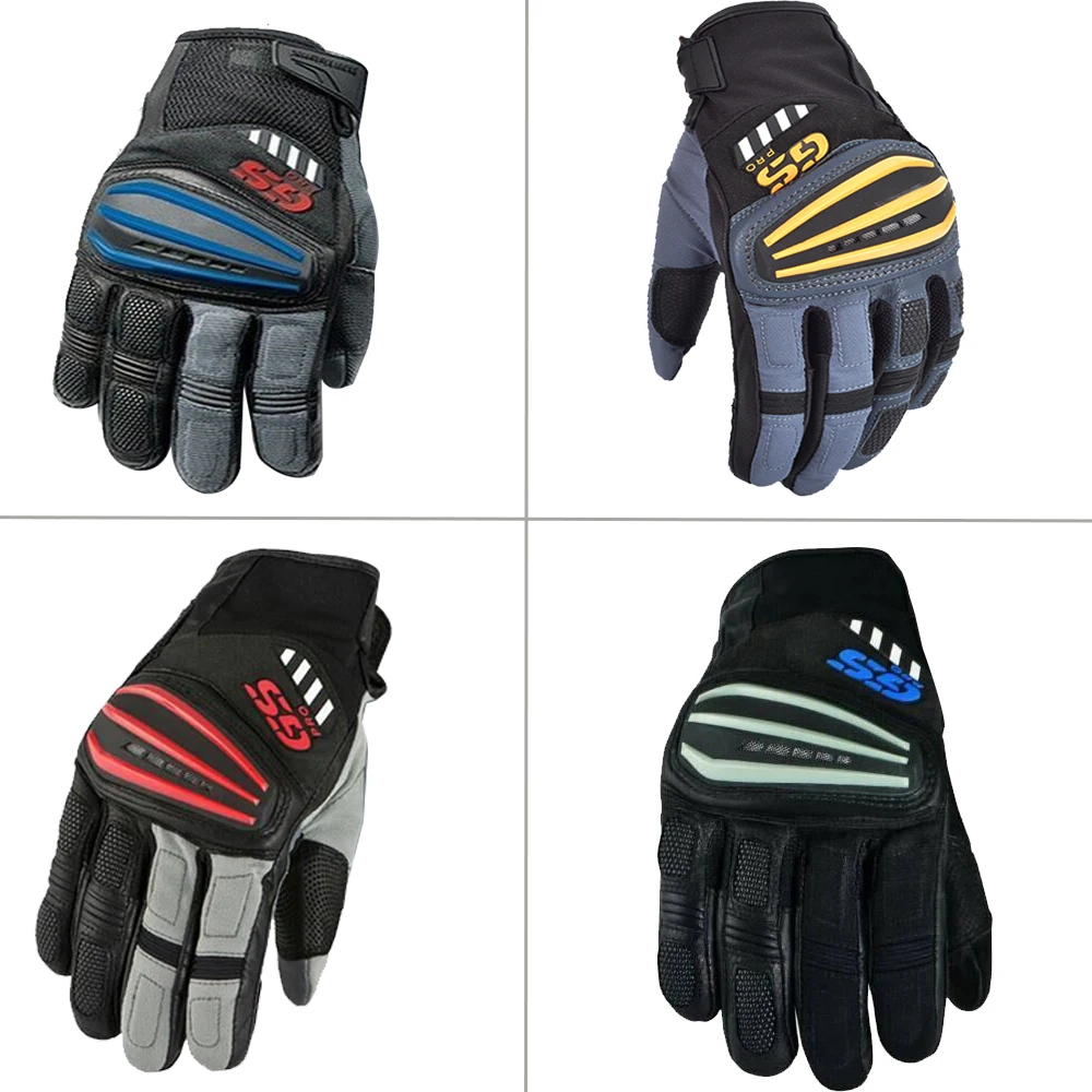 

Motorrad Rally GS Gloves for PRO Motorcycle Motocross Motorbike Off-Road Racing Gluantes Leather Blue Red Yellow Cycling