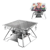 portable charcoal grill folding mini bbq grill portable desk tabletop grill stainless steel smoker bbq for outdoor cooking