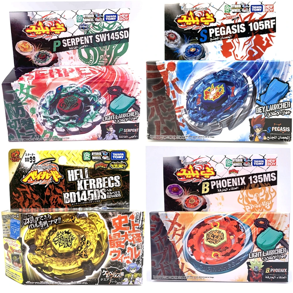 

4pcs/Lot 4D Metal fight takara tomy beyblade BB99 BB28 BB69 BB59 with launcher with original box as children's day toys
