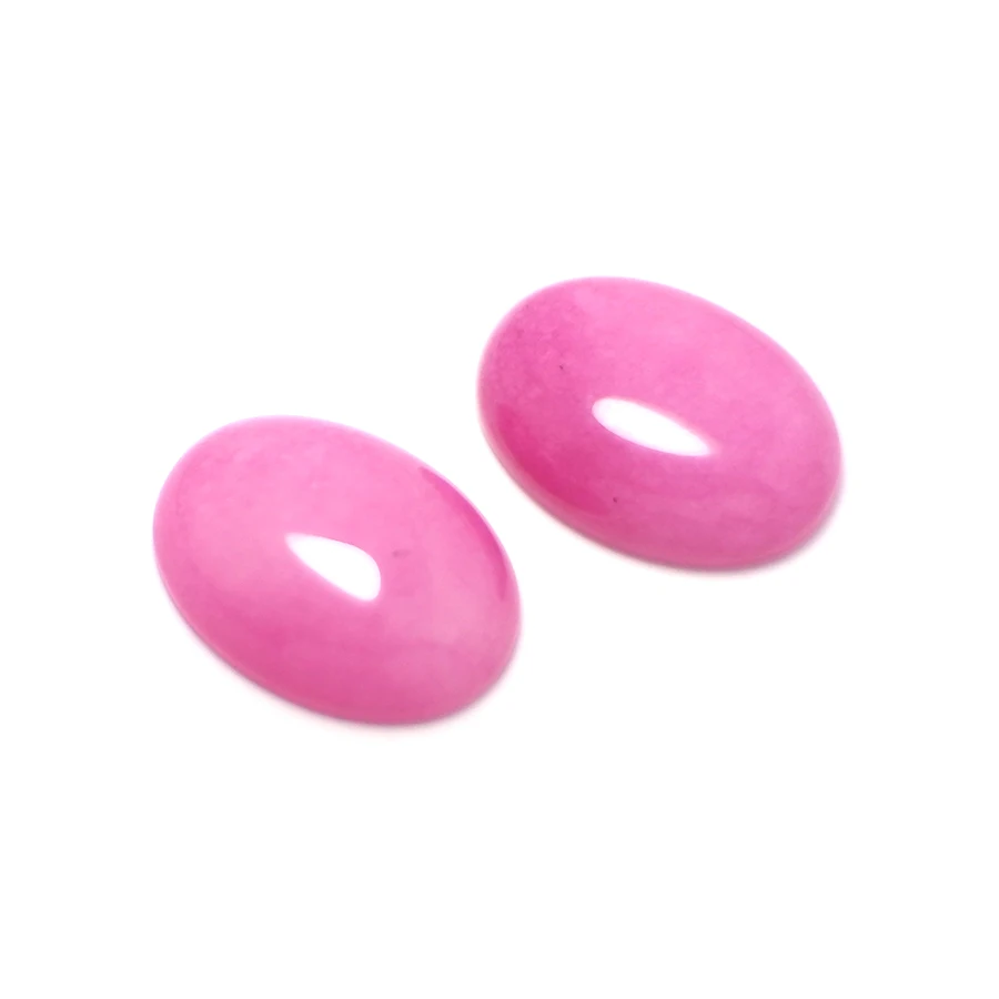 

6pcs Pink Agate Oval Cabochon Natural Stone Charms,Polished Flat Back Stone,Pendants For Earring Jewelry Necklace Making 18x13mm