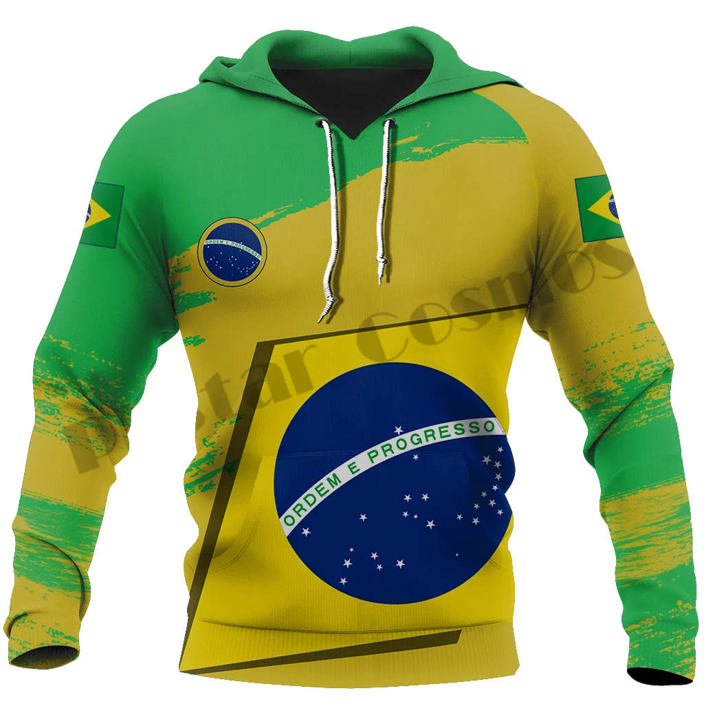 

New 3DPrint Newest Brasil Country Flag Art Unique Men/Women Cozy Hrajuku Casual Streetwear Hoodies/Zip/Sweatshirt -3