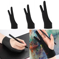 black 2 finger anti fouling gloveboth for right and left hand artist drawing for any graphics drawing tablet