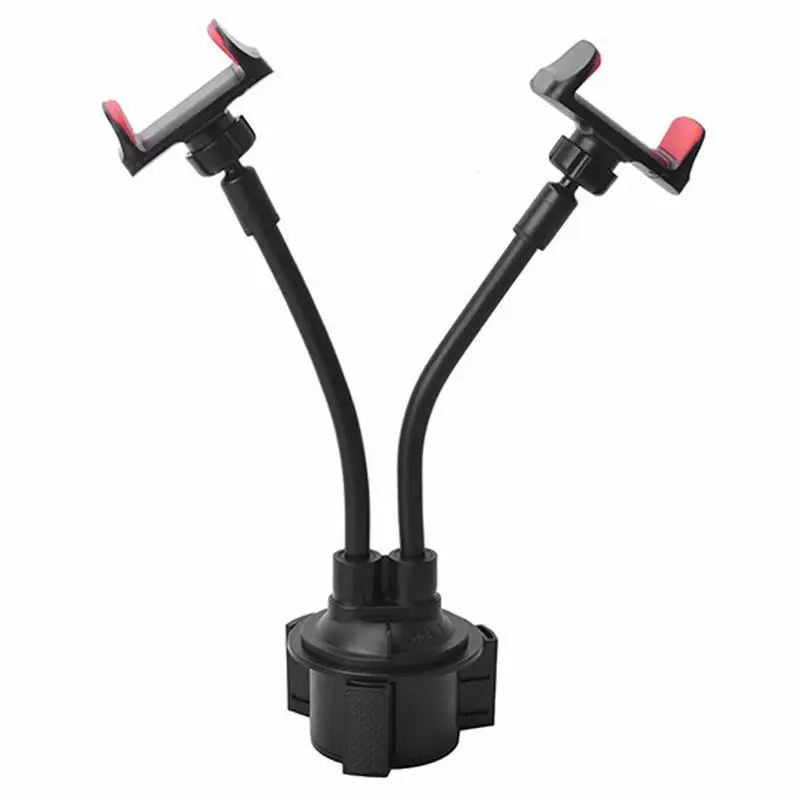 

Автомобильный держатель для телефона, Модернизированный двойной держатель для телефона с поворотом на 360 градусов, регулируемый держатель, гибкий держатель для чашки в форме гусиной шеи, стабильный держатель для телефона