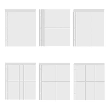 PLRBOK 10 Pieces A5 1 2 4 Pockets 3 Hole Clear Ring Binder Refill Sleeve 4×6 10×15 4R Photocards Notebook Photo Album Card Page