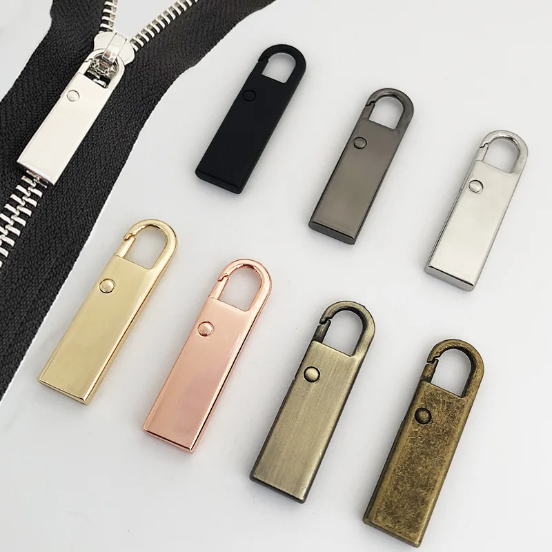 

Meetee 5/10/20Pcs 5# Metal Zipper Pullers Detachable Spring Hook Zipper Head for Bags Clothes Tents Repair Sewing Accessories