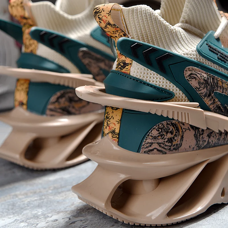 Fashion Men's Sports Shoes Luxury Blade Sole Camouflage Tennis Sports Shoes New Men's Casual Running Shoes Lightweight Anti-slip