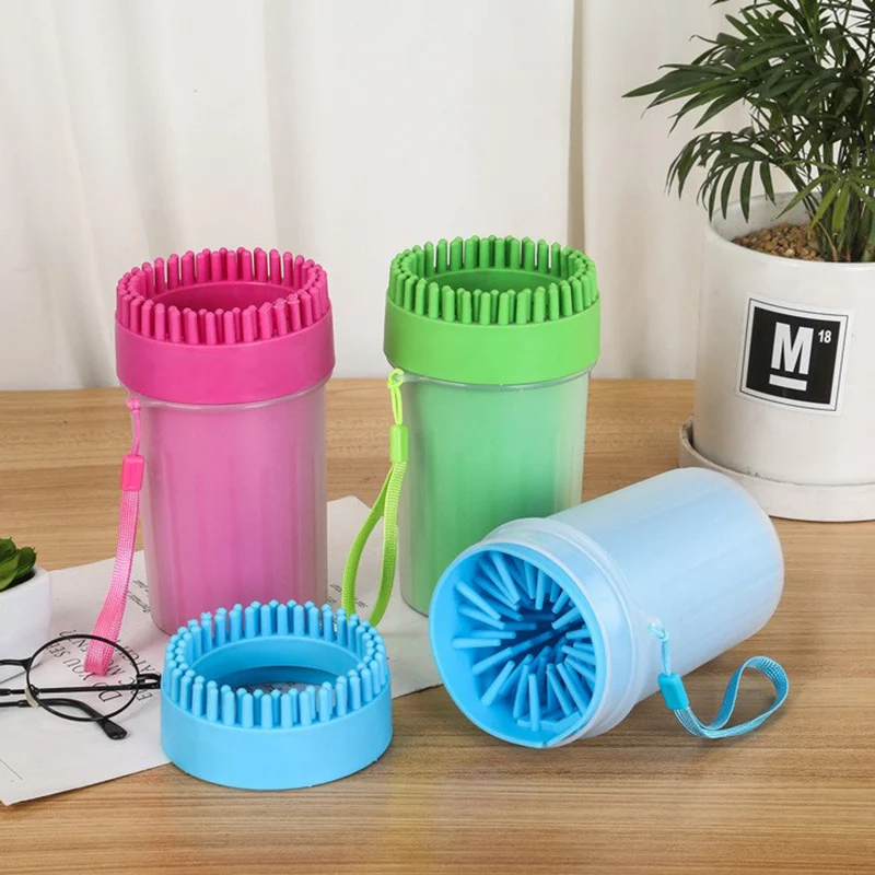 

Pet Brush 2 in 1 Dog Paw Cleaner Dog Grooming Dog Cleaning Foot Washer for Dog Cat