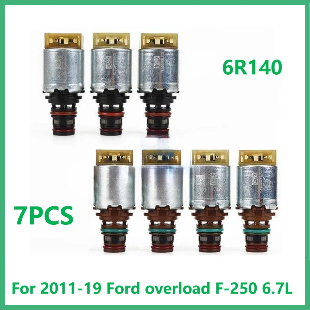 Фото Комплект из 7 соленоидных клапанов 6R140 для Ford F-250 6.7L 2011-2019 годов выпуска (для тяжелых нагрузок) №1