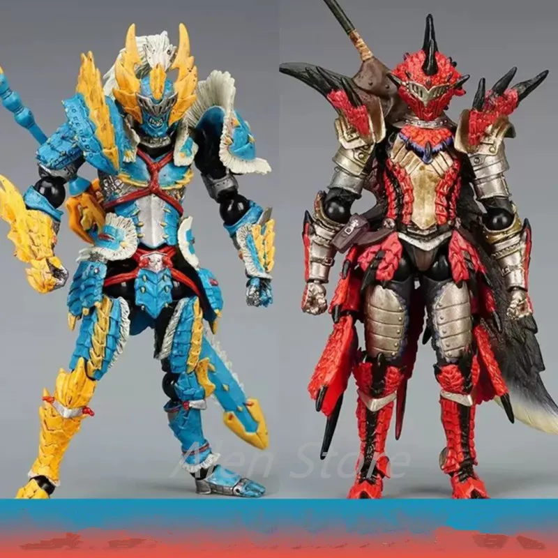 17 см Monster Hunter Jinou/rathalos Revoltech Yamaguchi Фехтовальщик Модель Куклы Фигурка Аниме Декор