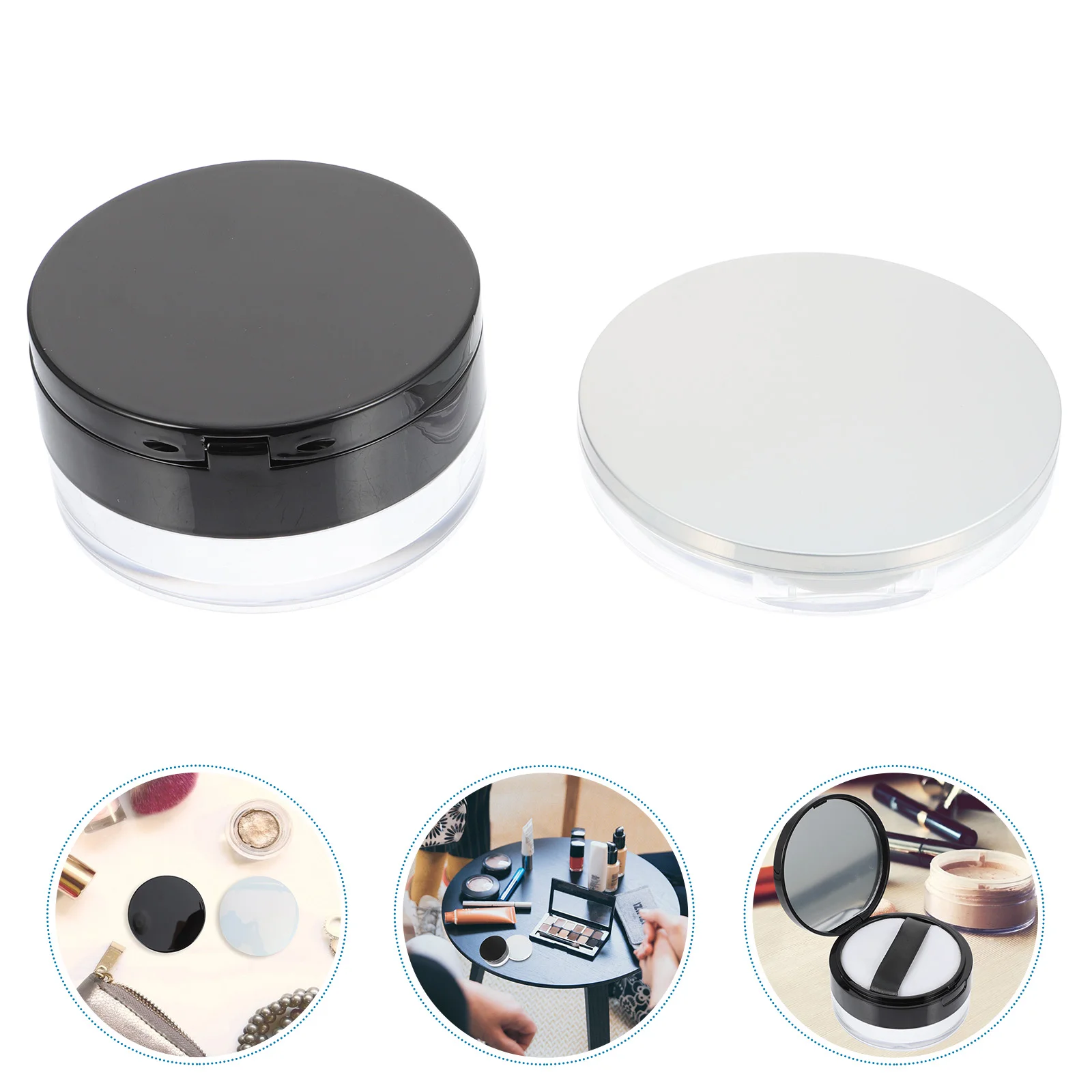 

2 набора, коробка для пудры, косметическая коробка, чехол для пудры, пудры для макияжа