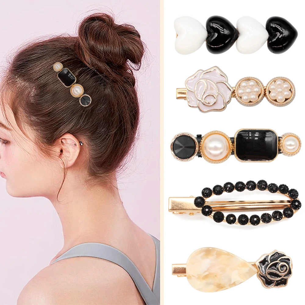 

5 шт./комплект, женские заколки для волос с жемчугом