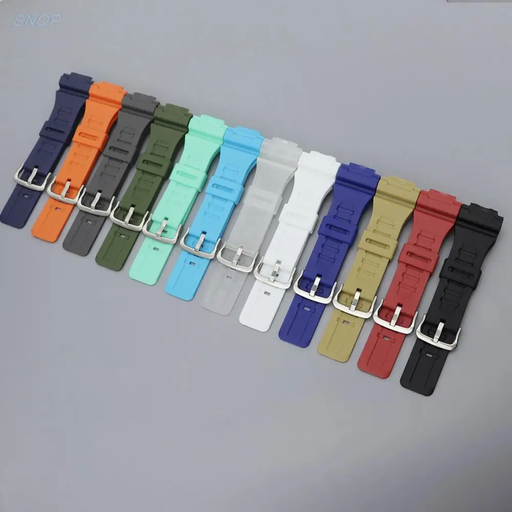 

For Casio AQ-S810W/S800W AE-1000W MCW-200H AEQ-110 W-735H Silicone Metal Buckle Wrist Band Bracelet 18mm Rubber Watch Strap